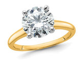 3.50 Carat (ctw VS2-VS1, D-E-F) IGI Certified Lab-Grown Diamond Solitaire Engagement Ring in 14K Yellow Gold